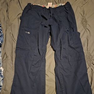 Koi Navy Blue Cargo Scrub Pants